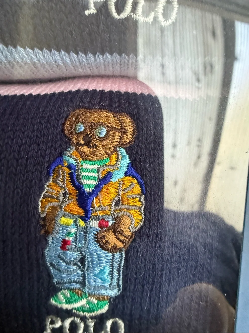 Polo by Ralph Lauren Navy Socks with Embroidered Polo Bear Trio